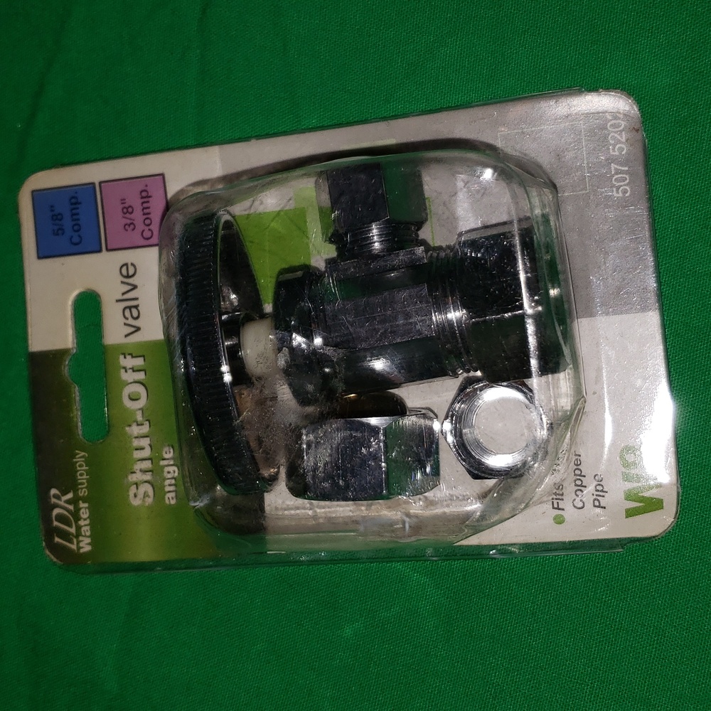 LDR 1/2" x 3/8" or 5/8" Comp Angle Shut-Off Valve New